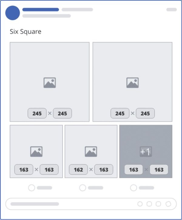 Kích thước hiển thị nhiều ảnh vuông trên facebook