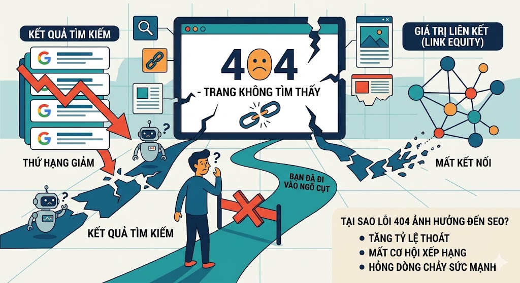 tại sao lỗi 404 ảnh hưởng đến SEO?