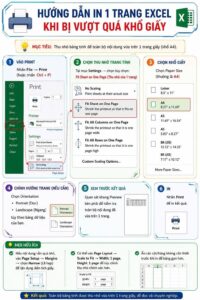 C&aacute;ch để in một trang excel khi bị vượt qu&aacute; khổ giấy